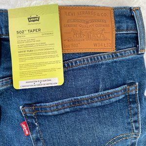 Men's 502 Stretch Levi's with Flex Eco Performance (W 34 x L 32)